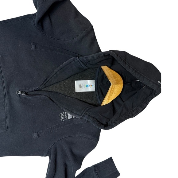 Olympic 2010 Vancouver 3/4 Zip Hoody Sweatshirt Black Womens XS - Picture 7 of 11